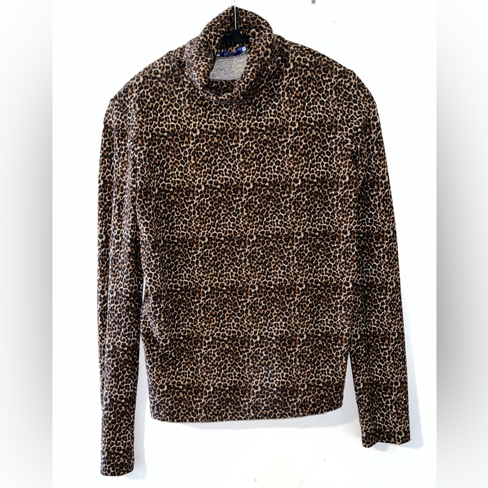 ZARA Leopard Print Turtleneck Sweater - Women’s Size Medium